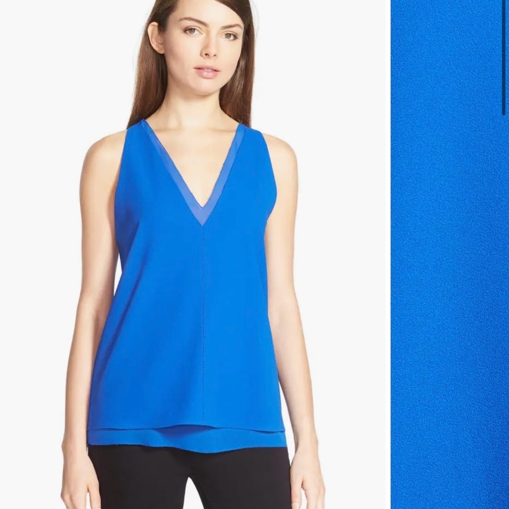Excellent Cooper & Ella Royal Blue V-Neck Tank Top